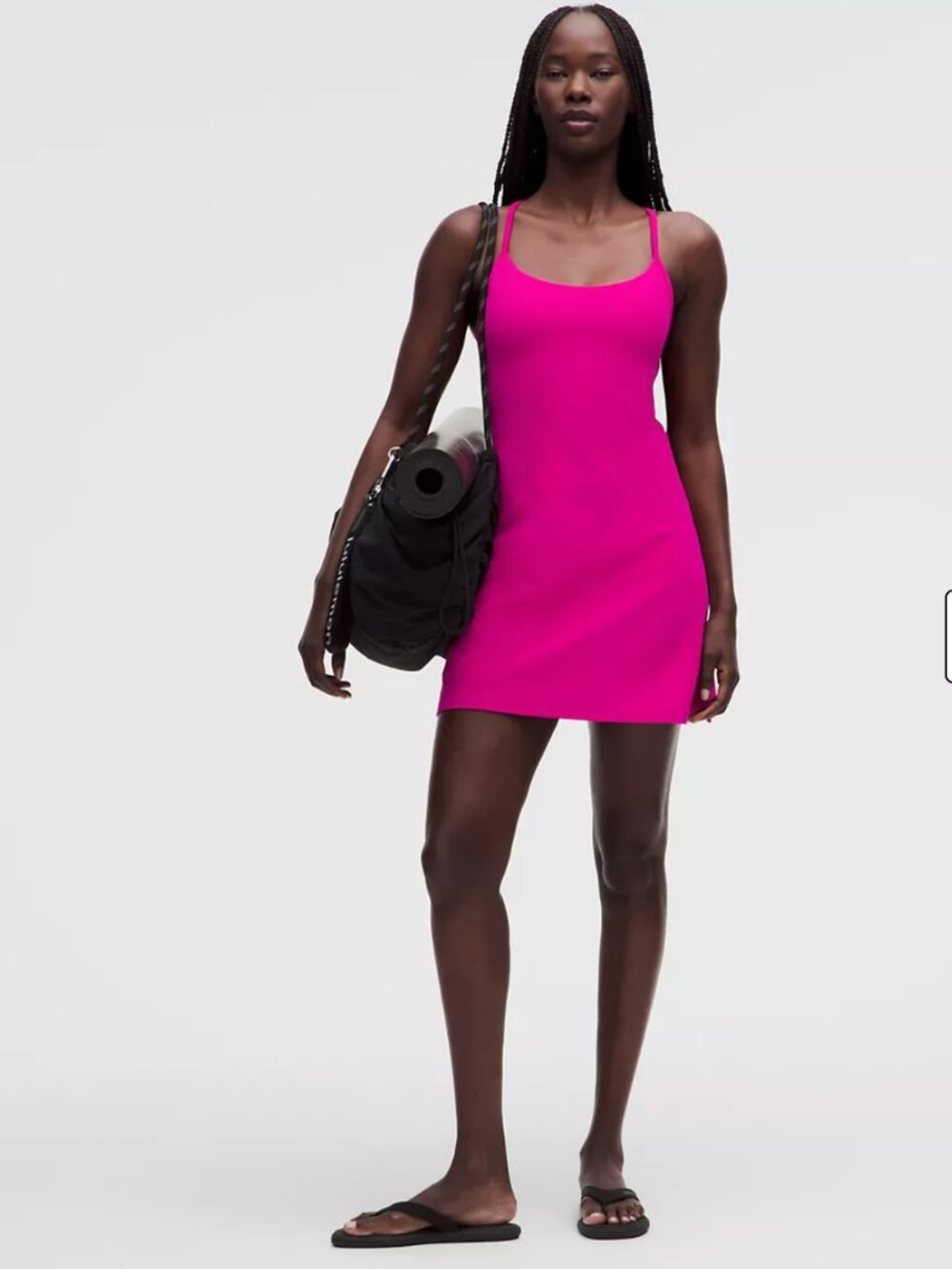 Lululemon Flow Y Dress *Light Support, B/C Cup NWT Sz 8 Pink Flare